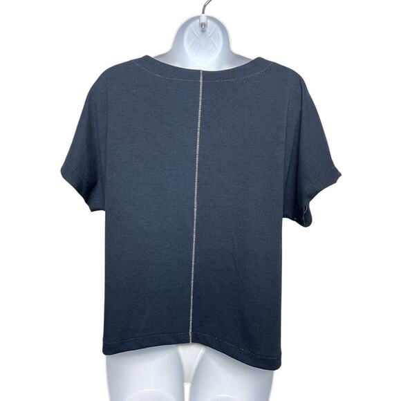 Max Studio London Relaxed tee navy blue Size Small - Picture 2 of 6